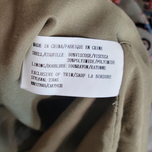 Altar'd State Paisley Elegant Green Bell Sleeve Velvet Dress Size Medium - Picture 11 of 12